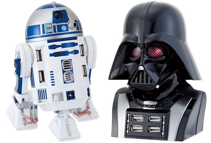 R2-D2 and Darth Vader USB Hubs