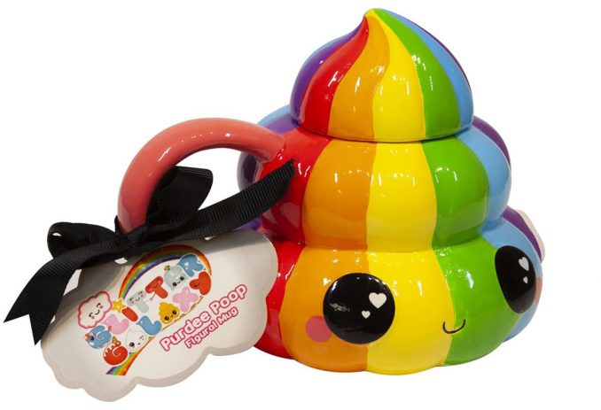 Rainbow Poop Emoji Mug