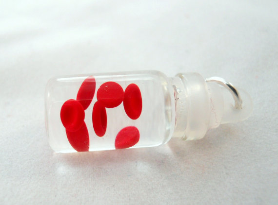 Red Blood Cells Bottle Charm