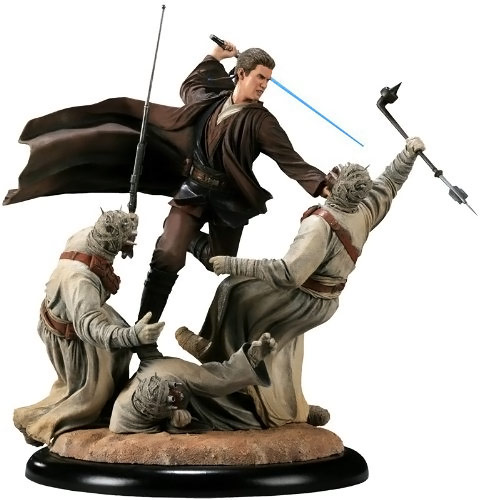 Revenge of the Jedi Anakin Skywalker VS Tusken Raiders Polystone Diorama