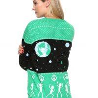 Rick And Morty World Peace Womens Holiday SweaterBack