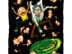 Rick and Morty Cats Portal Throw Blanket