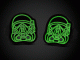 Rogue One Death Trooper Glow-in-the-Dark Stud Earrings