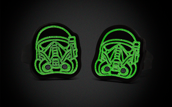 Rogue One Death Trooper Glow-in-the-Dark Stud Earrings