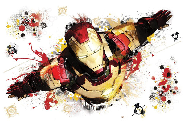 RoomMates RMK2238SLM Iron Man 3 Graphic Peel and Stick Giant Wall Decals