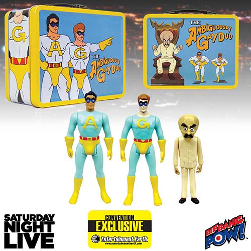 Saturday Night Live The Ambiguously Gay Duo and Bighead 3 3 4-Inch Figures in Tin Tote