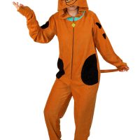 Scooby Doo Footed Hooded Adult Pajamas