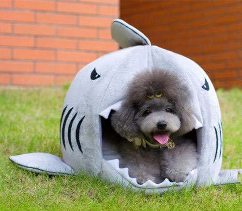 Shark Puppy Bed with Pet Bed Mat