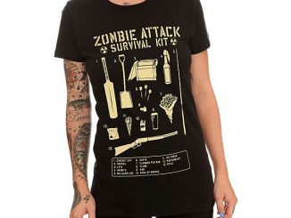 Shaun Of The Dead Zombie Attack Survival Kit Girls T-Shirt