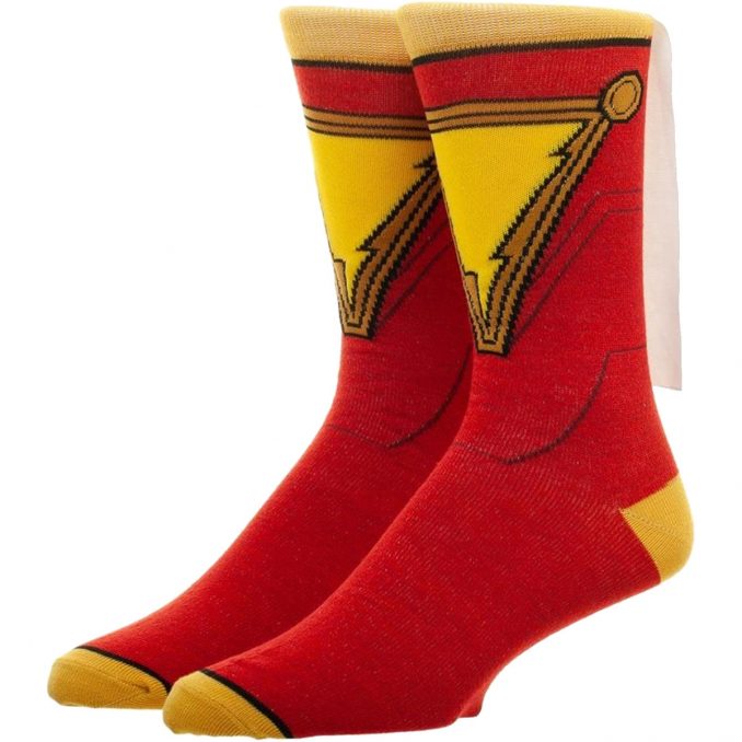 Shazam Caped Costume Socks