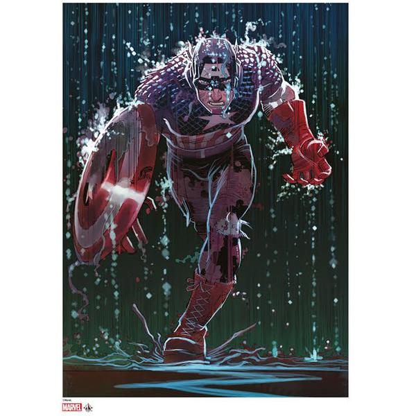 Signed and Numbered Limited Edition Captain America Giclee Print
