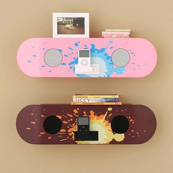 Skateboard iPod Speaker Shelf