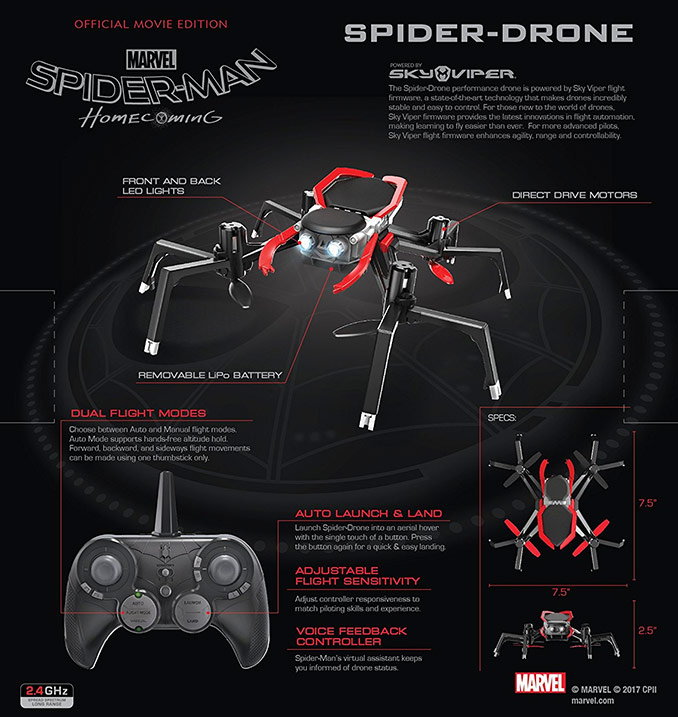 Sky Viper Spiderman Movie Spider Drone