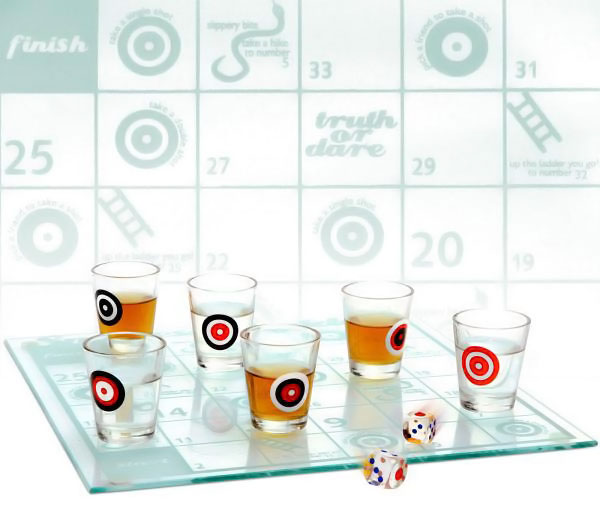 Snakes and Ladders Shot Glass Set