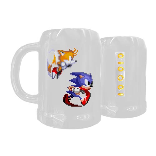 Sonic the Hedgehog 8-Bit Ceramic 25 oz. Beer Mug