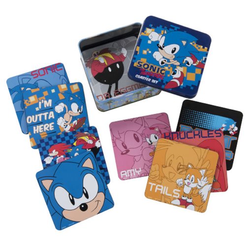 Sonic the Hedgehog Coaster Set with Tin Storage Box 10-Pack