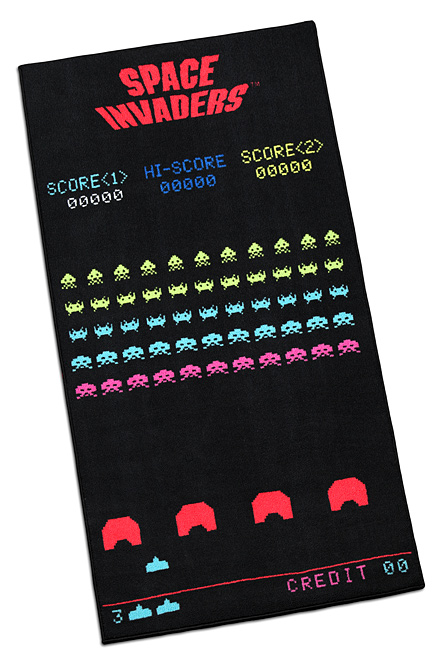 Space Invaders Game Screenshot Printed Rug