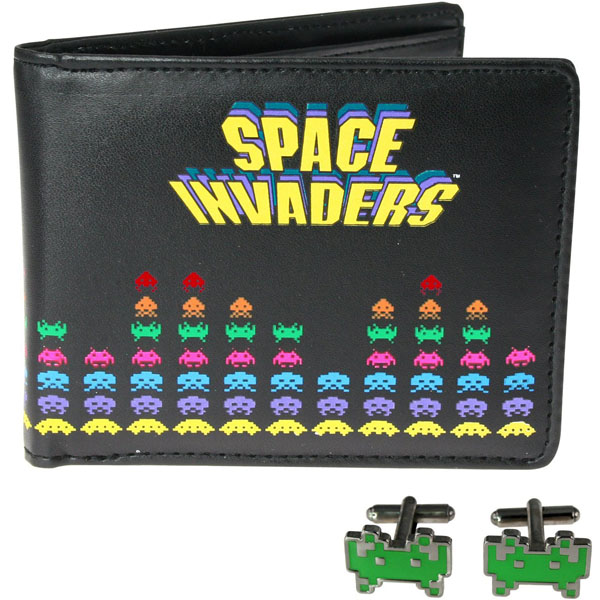 Space Invaders Wallet & Cufflinks Set
