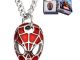 Spider-Man Face Red Pendant with Chain Necklace