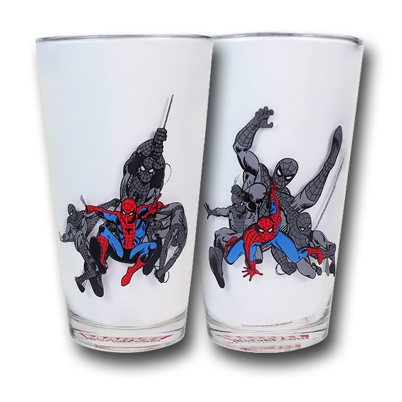 SpiderMan In Action Pint Glasses