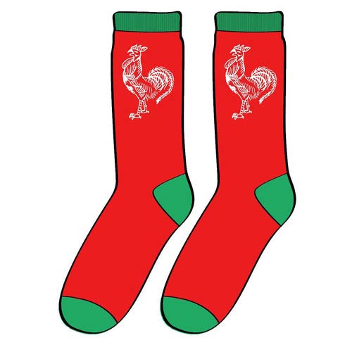 Sriracha Rooster Logo Red Socks