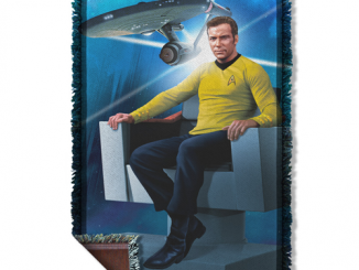 Star Trek Captains Chair Woven Tapestry Throw Blanket