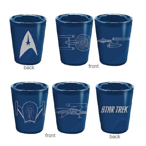 Star Trek Ceramic Shot Glass 4-Pack