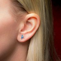 Star Trek Delta Enamel Stud Earrings