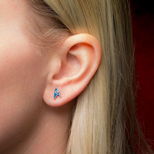 star trek delta earrings