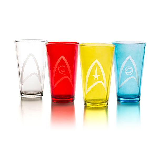 Star Trek Insignia 4 Pack Pint Glass Set