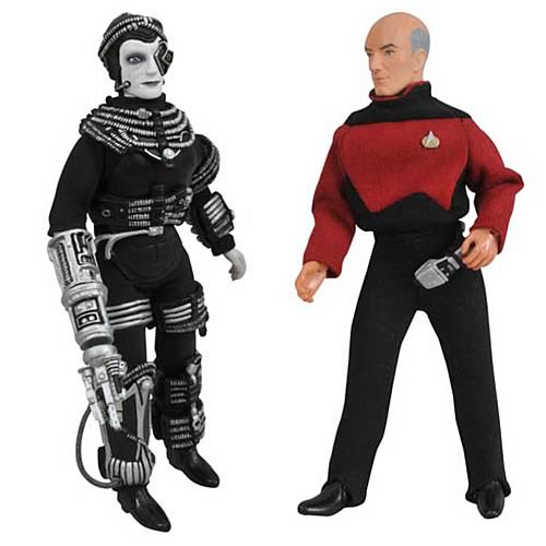 Star Trek Retro Series 9 Picard and Borg Figure Set