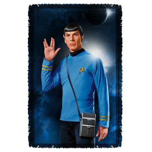 Star Trek Spock Woven Tapestry Throw Blanket