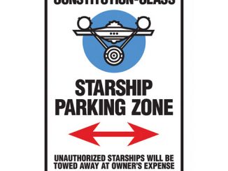 Star Trek Starship Parking Tin Sign