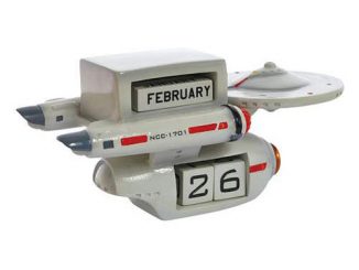Star Trek TOS Enterprise Perpetual Calendar Statue