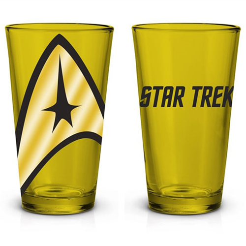 Star Trek Yellow Pint Glass