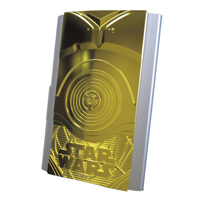 Star Wars Flying Yoda Image Large Metal Business Card Credit Card Holder UNUSED 