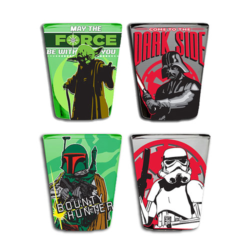 Star Wars Character Shot Glass 4-Pack