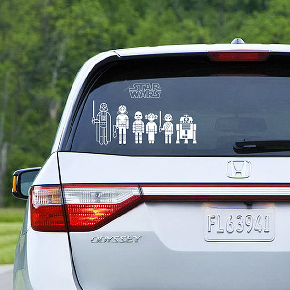 Star Wars Characters Family Car Decals