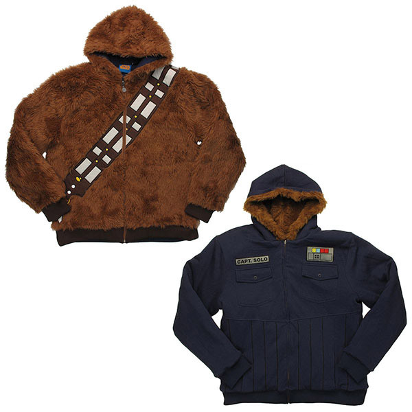 Star Wars Chewbacca Han Solo Reversible Hoodie