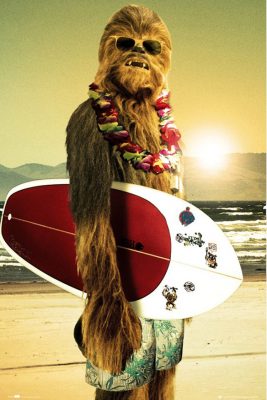 Star Wars Chewie Surf Poster