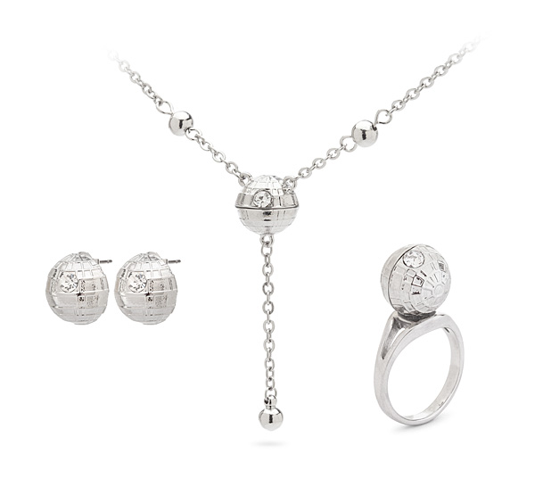 Star Wars Death Star Jewelry (Ring, Necklace, Earrings)