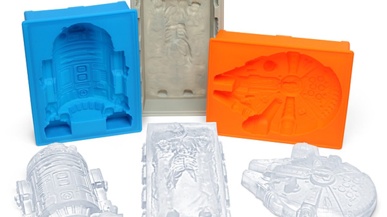 INKU Star wars silicone mold set Star wars ice and chocolate cubes:  Stormtrooper, Darth Vader, X-Wing Fighter, Millennium Falcon, R2-D2, Han  Solo