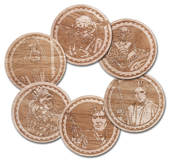 Star Wars Engraved Wood Coasters