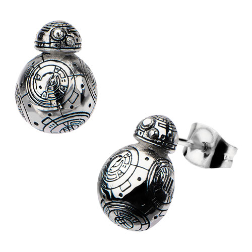 Star Wars Episode VII - The Force Awakens BB-8 Droid 3D Cast Stainless Steel Stud Earrings