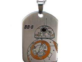 Star Wars Episode VII - The Force Awakens BB-8 Droid Laser Etched Stainless Steel Dog Tag Pendant Necklace