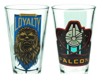 Star Wars Episode VII - The Force Awakens Millennium Falcon and Chewbacca 10 oz. Glass Tumbler