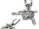 Star Wars Han Solos Blaster Stainless Steel Pendant Necklace