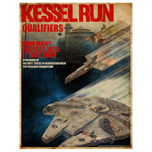 Star Wars Kessel Run Qualifiers Fine Art Lithograph