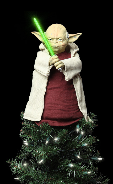 Star Wars Lighted Yoda Tree Topper