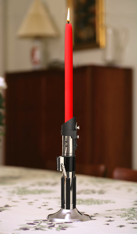 Star Wars Lightsaber Candle Holder Candlestick Darth Vader  Thinkgeek NEW 